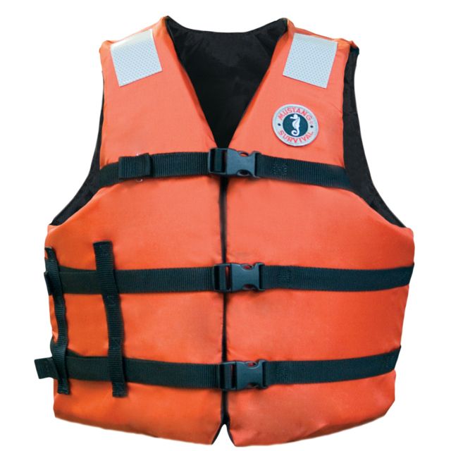 Mustang Survival Adult Universal Fit Industrial Flotation Vest - 30"-52" Vest - Orange