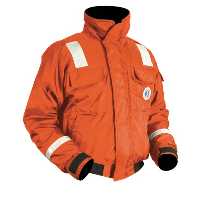 Mustang Survival Classic Bomber Jacket w/SOLAS Reflective Tape - Large - Orange