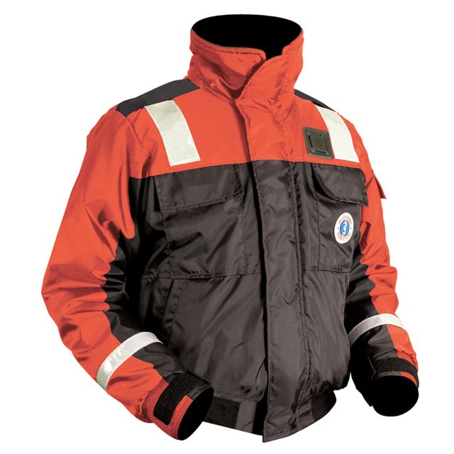 Mustang Survival Classic Bomber Jacket w/SOLAS Tape - X-Large - Orange/Black