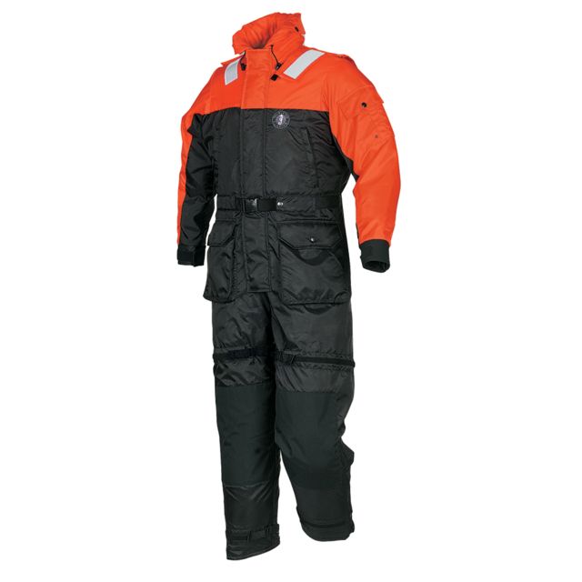 Mustang Survival Deluxe Anti-Exposure Coverall & Worksuit -XS -Orange/Black
