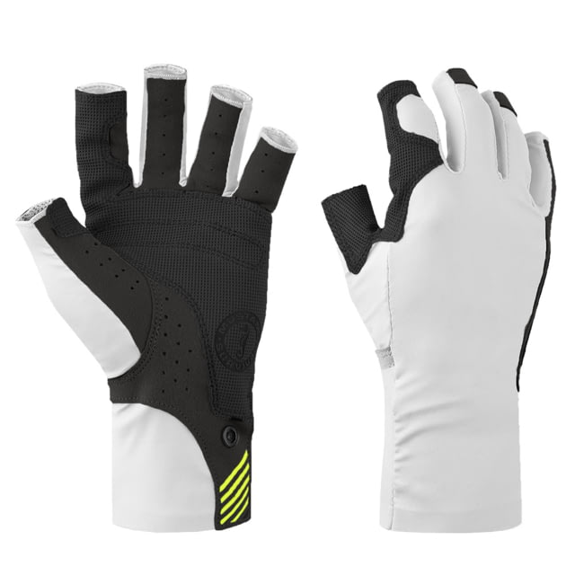 Mustang Survival Traction UV Open Finger Gloves - White & Black - Large Large