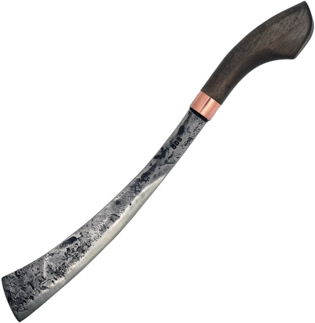 My Parang Lading Machete Knife 18.75in Overall 12in Hammered Finish 5160 Carbon Steel Blade Copper Bolster Renewable Eco Wood Handle Black Nylon - My Parang