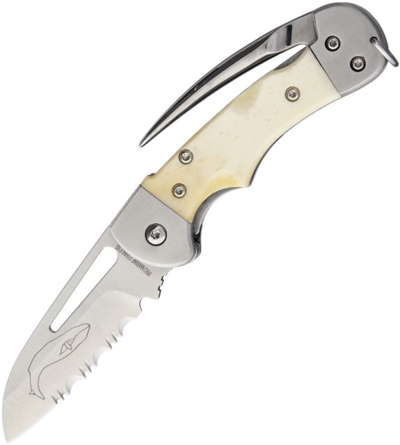Myerchin Generation 2 Crew Bone Folding Knife2.5inSheepsfootSatinWhiteBone Handle - Myerchin