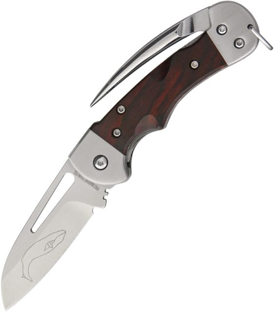 Myerchin Generation 2 Crew Wood Folding Knife2.5inStandard EdgeSheepsfootSatinBrownWood Handle - Myerchin