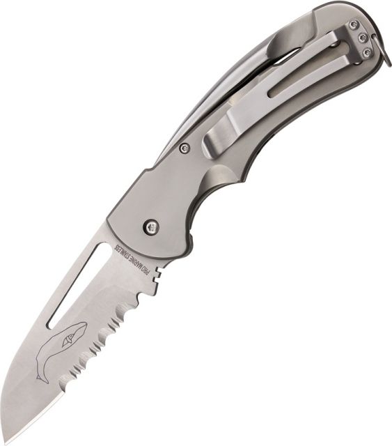 Myerchin Generation 2 Rigging Folding Knife4.5in closedPartially Serrated Sheepsfoot BladeTitanium Handle MY - Myerchin