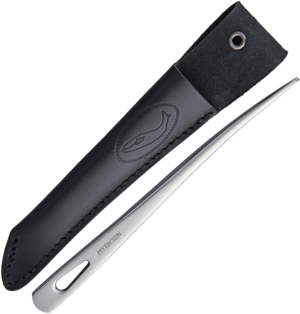 Myerchin Marlin Spike w/Sheath 7in Overall One-Piece Construction Black Leather Belt Sheath SS Construction - Myerchin