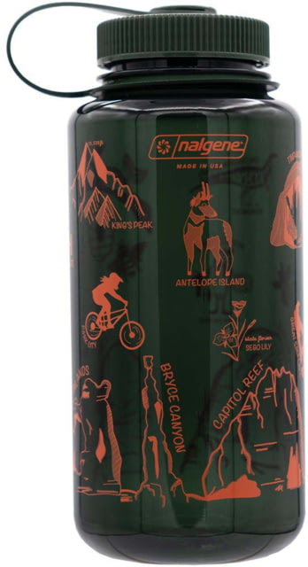 Nalgene Wide Mouth Sustain Water Bottle 32 oz Utah State Jade 32oz