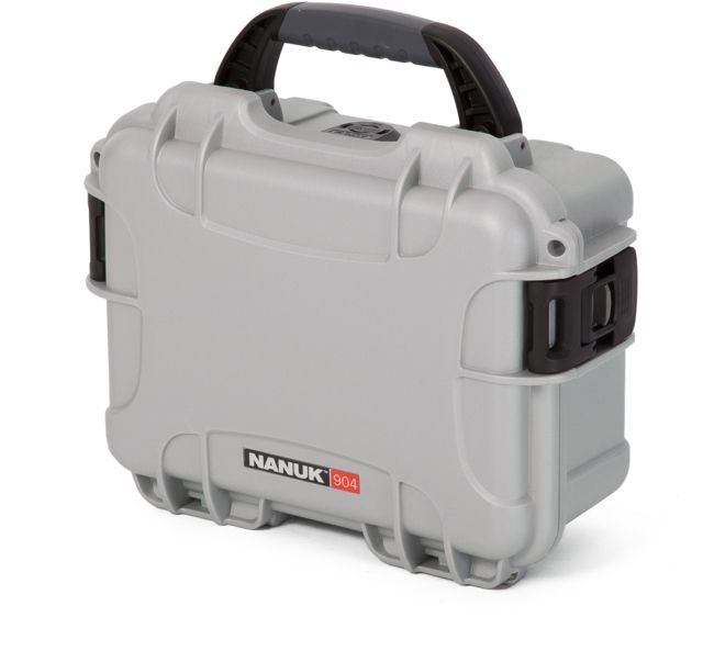 Nanuk 904 Protective Hard Case w/ Cubed Foam 10.2in Waterproof Silver - NANUK