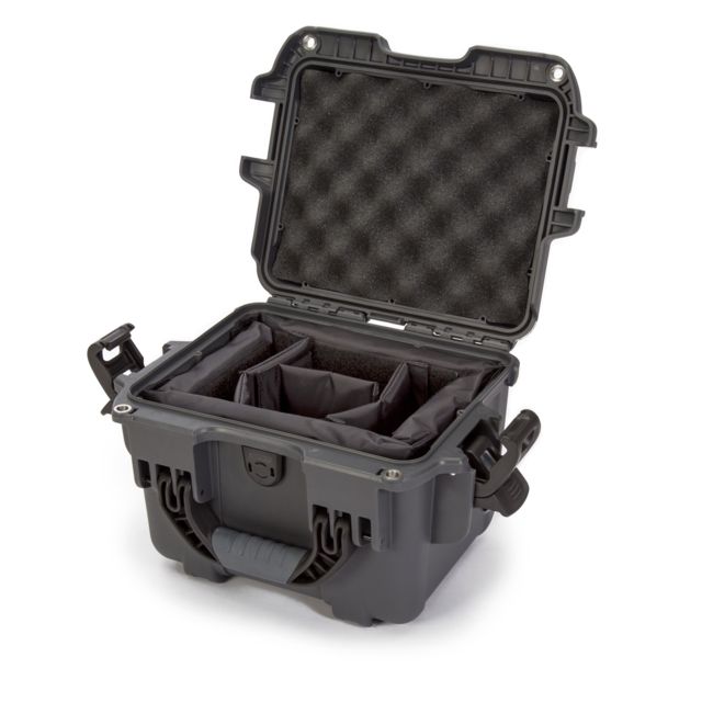 Nanuk 908 Protective Case w/Padded Divider Graphite Small - Nanuk