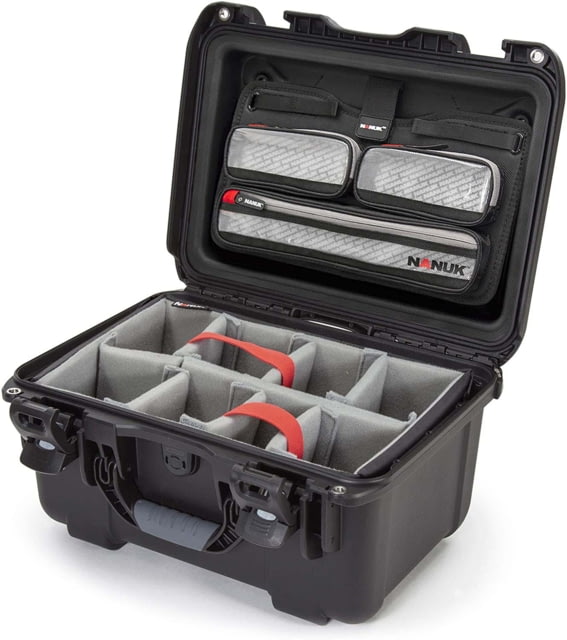 Nanuk 918 Pro Photo Camera Case Kit w/Lid Organizer / Padded Divider Black Medium - Nanuk