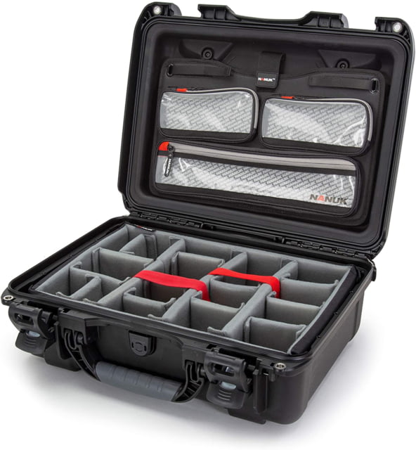 Nanuk 925 Pro Photo Camera Case Kit w/Lid Organizer / Padded Divider Black Medium - Nanuk