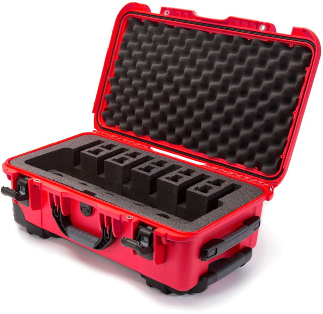 Nanuk 935 6UP Hard Pistol Case w/ 6 UP Pistol Foam 22in Red - NANUK