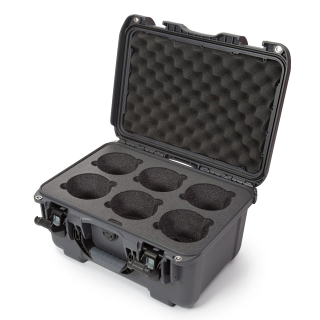 Nanuk 918 6 Lens Case w/ Foam Graphite Medium - Nanuk