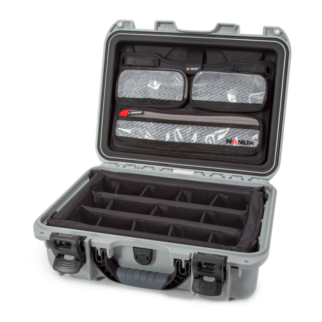 Nanuk Case 920 w/lid org./divider Silver Medium - Nanuk