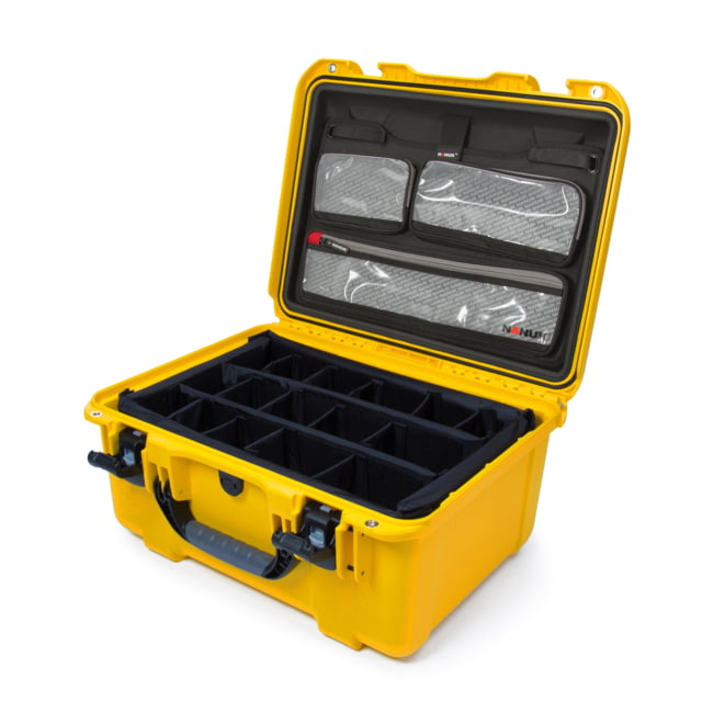 Nanuk 933 Pro Photo Camera Case Kit w/Lid Organizer / Padded Divider Yellow Medium - Nanuk