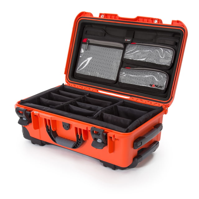 Nanuk 935 Pro Photo Camera Case Kit w/Lid Organizer / Padded Divider Orange Large - Nanuk