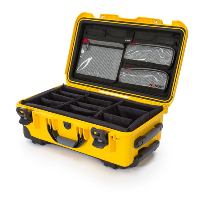 Nanuk 935 Pro Photo Camera Case Kit w/Lid Organizer / Padded Divider Yellow Large - Nanuk