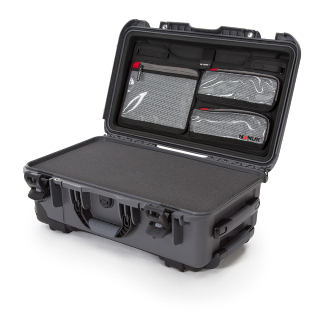 Nanuk 935 Protective Case w/ Cubed Foam / Lid Organizer Graphite Large - Nanuk