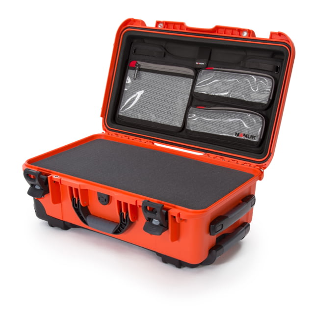 Nanuk 935 Protective Case w/ Cubed Foam / Lid Organizer Orange Large - Nanuk