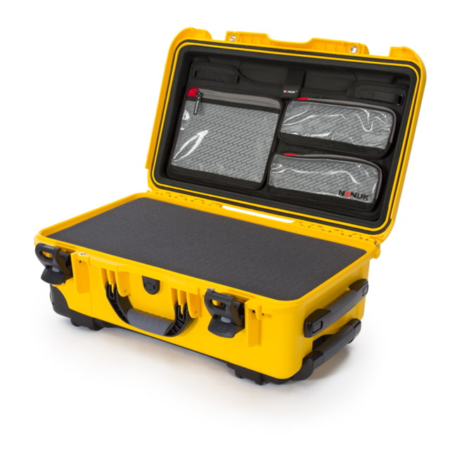 Nanuk 935 Protective Case w/ Cubed Foam / Lid Organizer Yellow Large - Nanuk