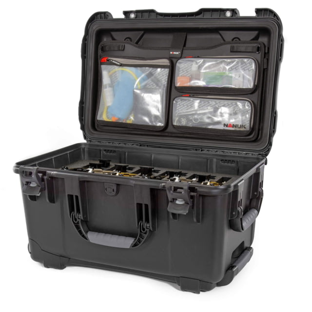 Nanuk 933 6 UP Gun Case w/ Lid Organizer Black Large - Nanuk