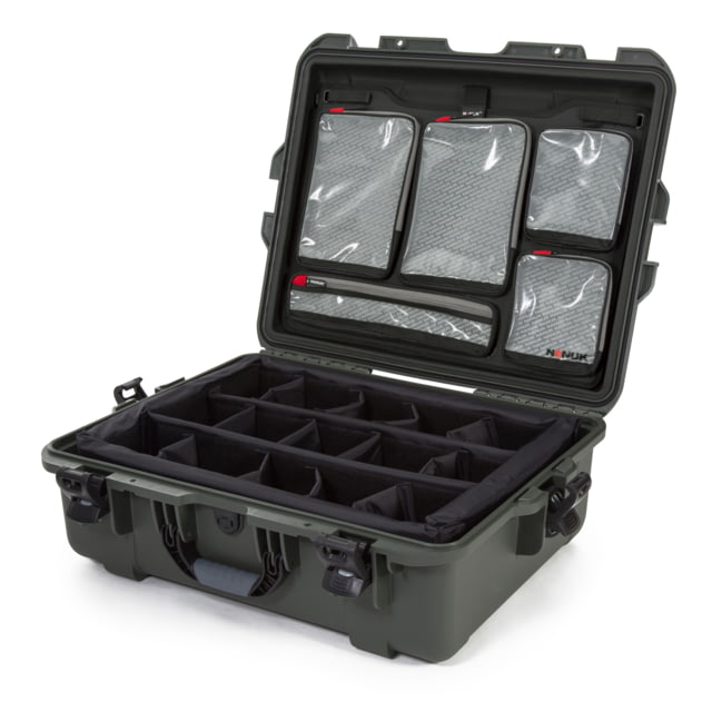 Nanuk Case 945 w/lid org./divider Olive Large - Nanuk