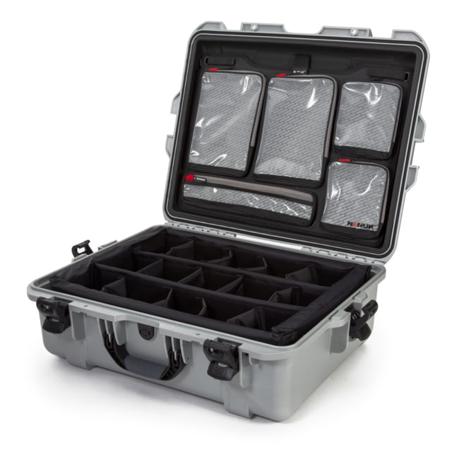 Nanuk Case 945 w/lid org./divider Silver Large - NANUK