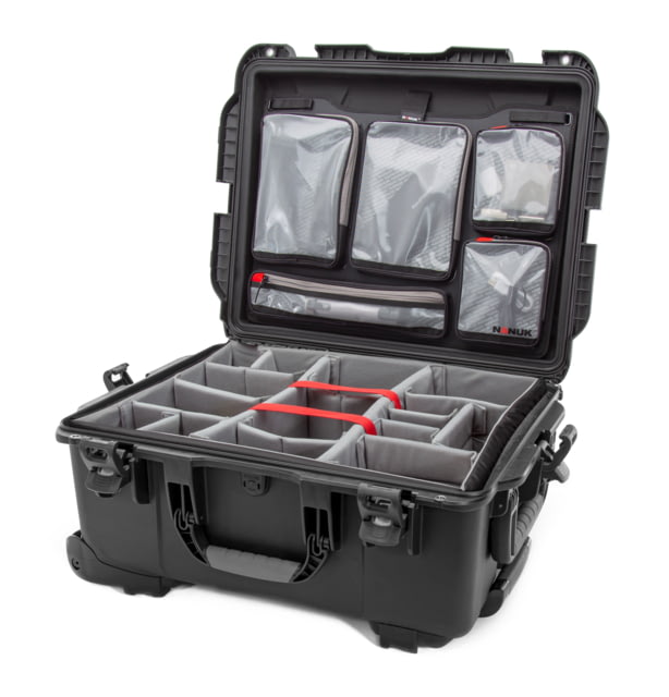 Nanuk 955 Pro Photo Camera Case Kit w/Lid Organizer / Padded Divider Black Large - Nanuk