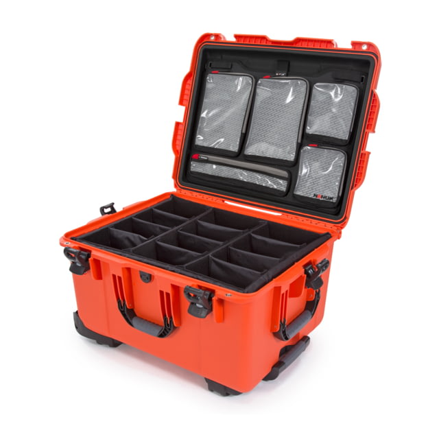 Nanuk 960 Pro Photo Camera Case Kit w/Lid Organizer / Padded Divider Orange Large - Nanuk