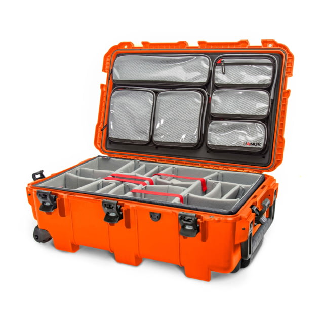 Nanuk 962 Pro Photo Camera Case Kit w/Lid Organizer / Padded Divider Orange Large - Nanuk