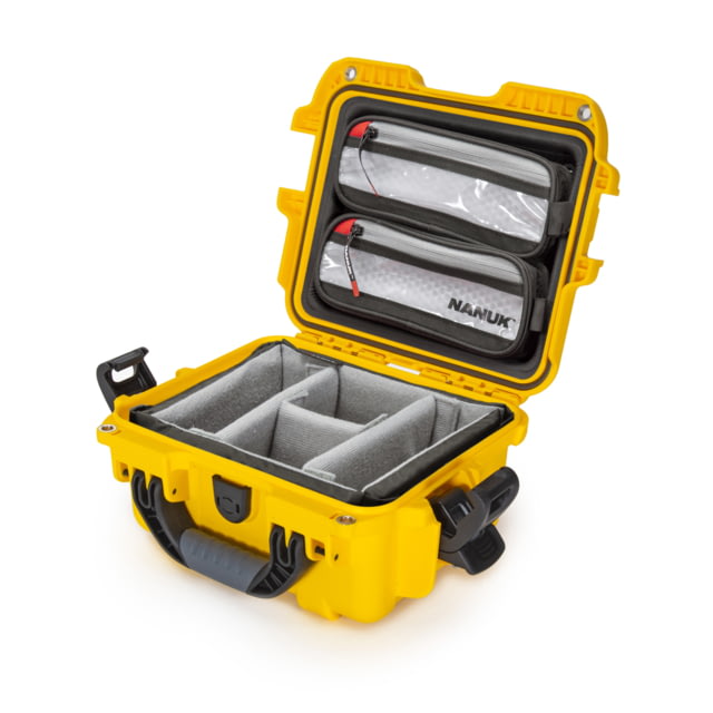 Nanuk 905 Pro Photo Camera Case Kit w/Lid Organizer / Padded Divider Yellow Small - Nanuk