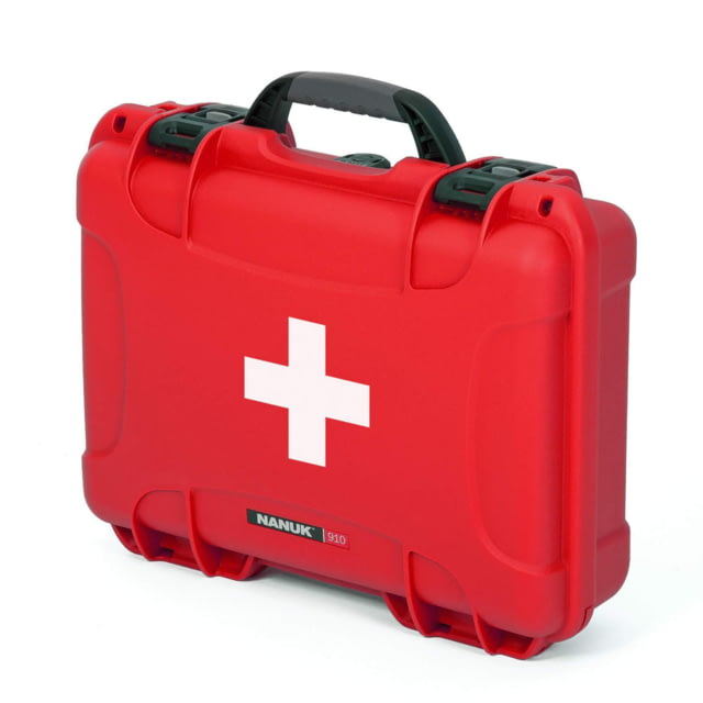 Nanuk 910 Empty First Aid Logo Case Red Small - NANUK