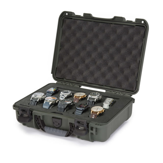 Nanuk 910 Watch Case w/ Foam 10 Watches Olive Small - Nanuk