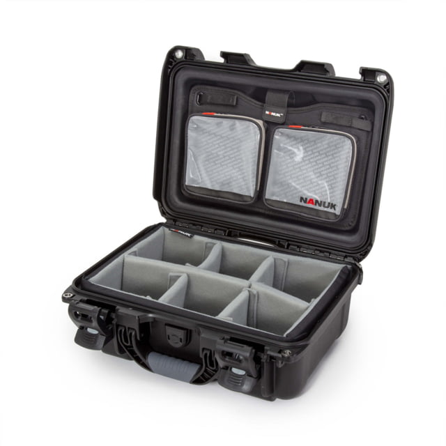 Nanuk 915 Pro Photo Camera Case Kit w/Lid Organizer / Padded Divider Black Medium - Nanuk