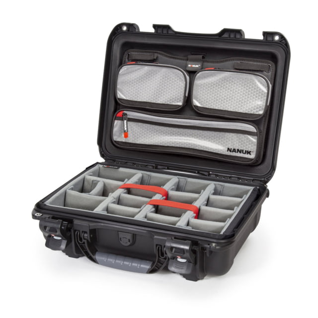 Nanuk 923 Pro Photo Camera Case Kit w/Lid Organizer / Padded Divider Black Medium - Nanuk