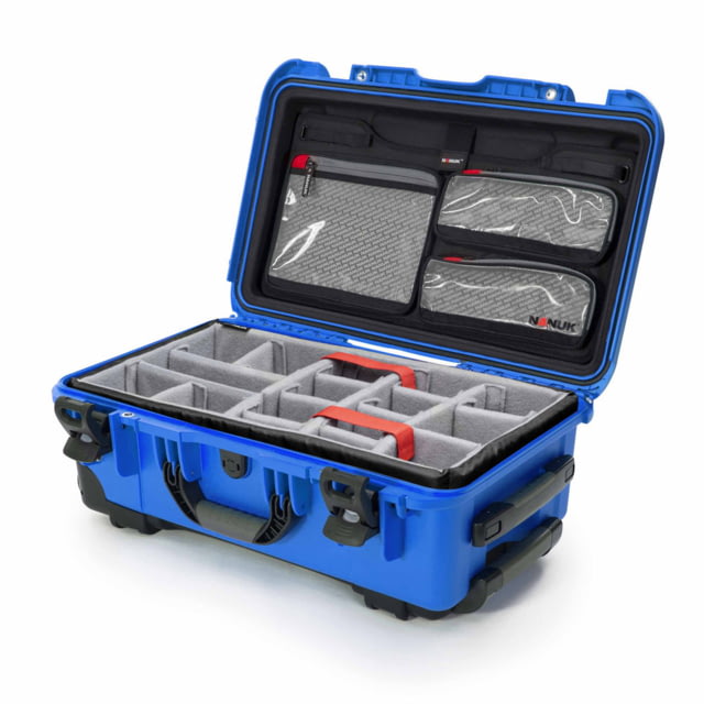 Nanuk 935 Pro Photo Camera Case Kit w/Lid Organizer / Padded Divider Blue Large - Nanuk