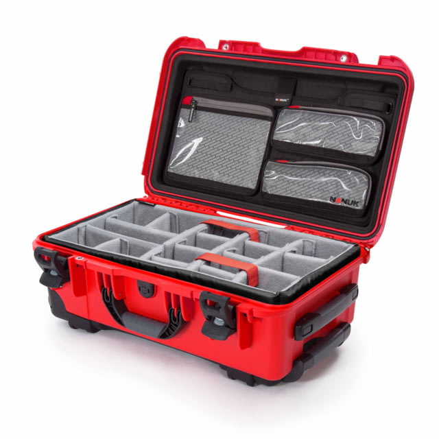 Nanuk 935 Pro Photo Camera Case Kit w/Lid Organizer / Padded Divider Red Large - Nanuk