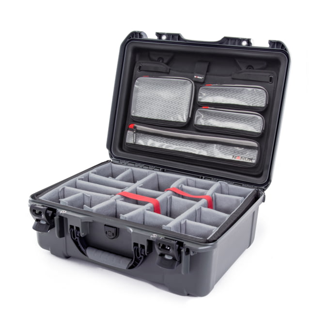 Nanuk 940 Pro Photo Camera Case Kit w/Lid Organizer / Padded Divider Graphite Large - NANUK