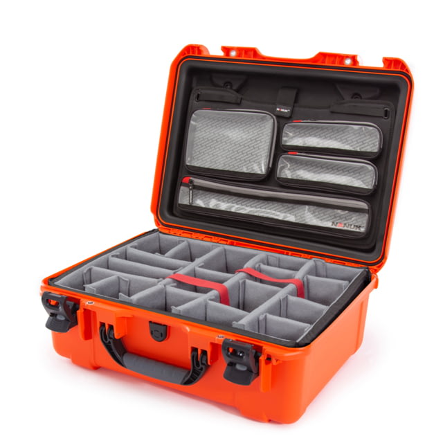 Nanuk 940 Pro Photo Camera Case Kit w/Lid Organizer / Padded Divider Orange Large - Nanuk