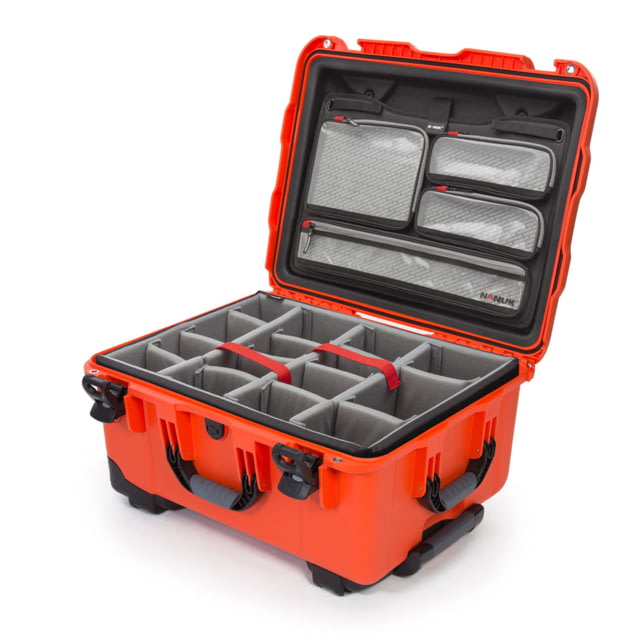 Nanuk 950 Pro Photo Camera Case Kit w/Lid Organizer / Padded Divider Orange Large - NANUK