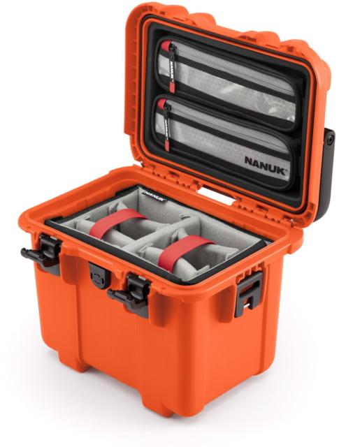 Nanuk T20 Pro Photo Kit w/Lid Organizer / Padded Divider Orange Small - NANUK
