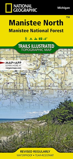 National Geographic Trail Ilustrated Series Maps Michigan - Manistee National Forest North