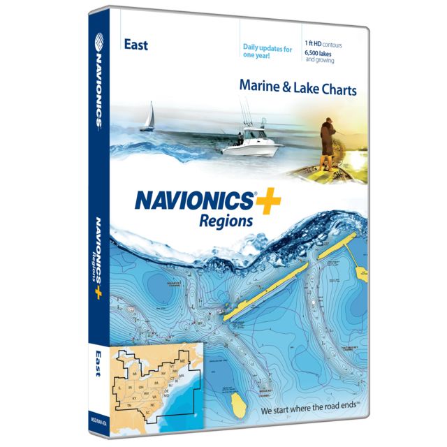 Navionics East MSD Lakes & Coast New Condition - Navionics
