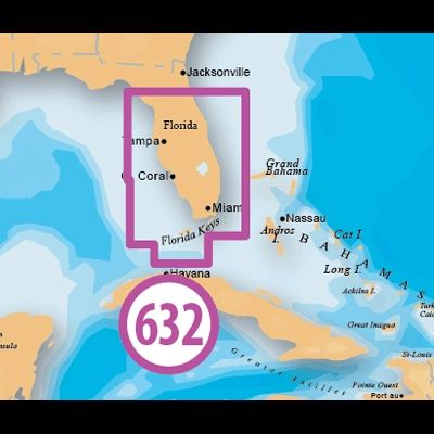 Navionics Platinum+ SD 632 Central & Southern FL New Condition - Navionics