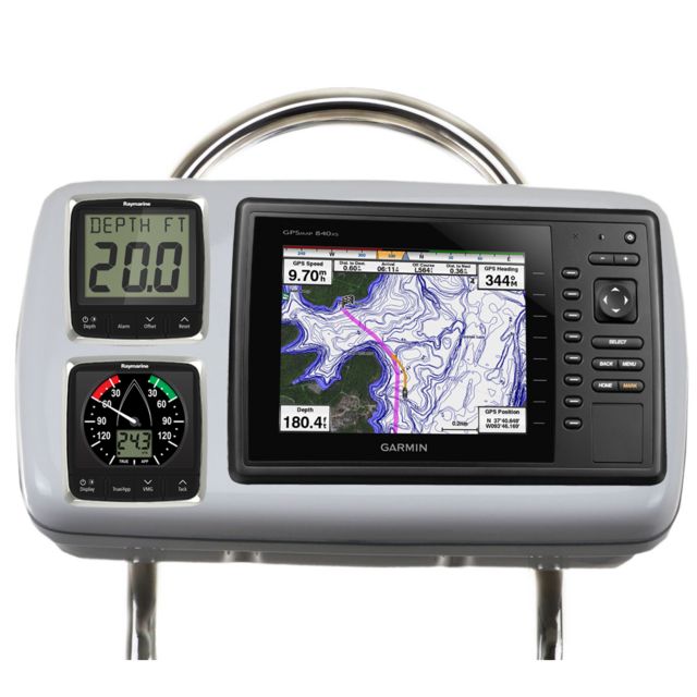 NavPod SystemPod Pre-Cut f/Garmin 820/820xs/840xs & 2 Instruments f/12" Wide Guard