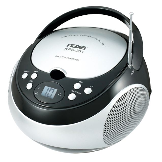Naxa Portable CD Player with AM/FM Black - Naxa
