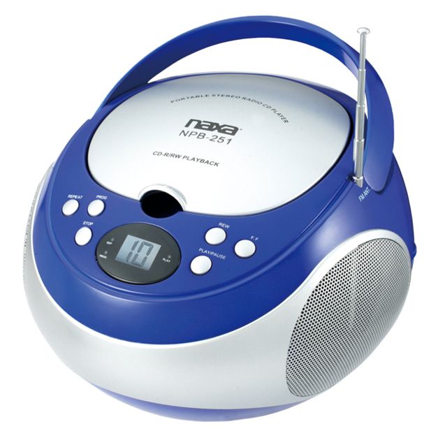 Naxa Portable CD Player with AM/FM Blue - Naxa