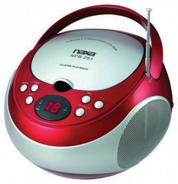 Naxa Portable CD Player with AM/FM Red - Naxa