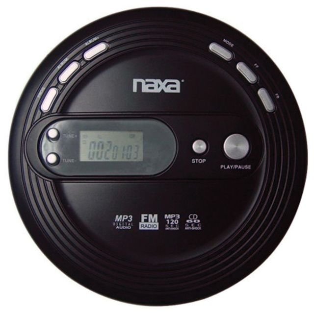 Naxa Slim Personal CD Player with FM Scan Radio Black - Naxa