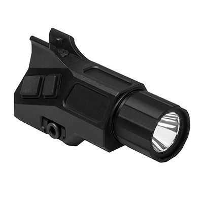 NcSTAR Ar-15/M4 LED Flashlight w/ A2 Iron Front Sight Post CR123A White 200 Lumens Black - Ncstar